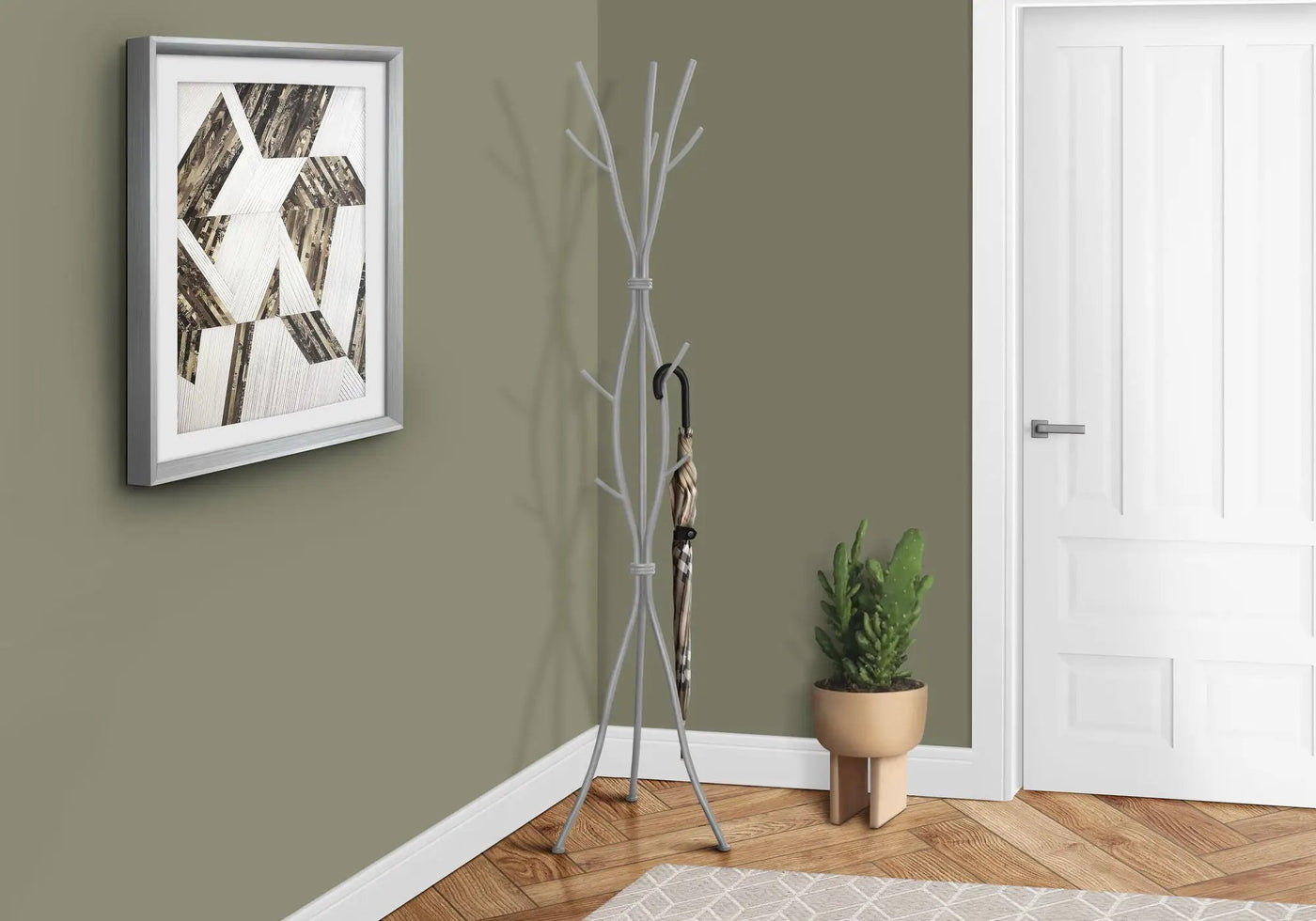 Coat Rack, Hall Tree, Free Standing, 11 Hooks, Entryway, Contemporary & Modern by Unique Piece Furniture