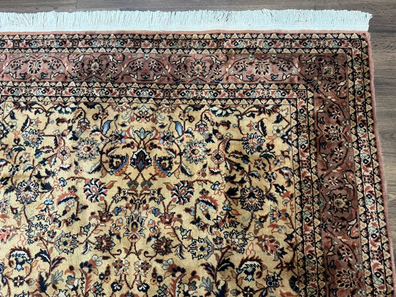 Indo Persian Rug 5x8, Light Tan/Camel, Allover Design by Jewel Rugs