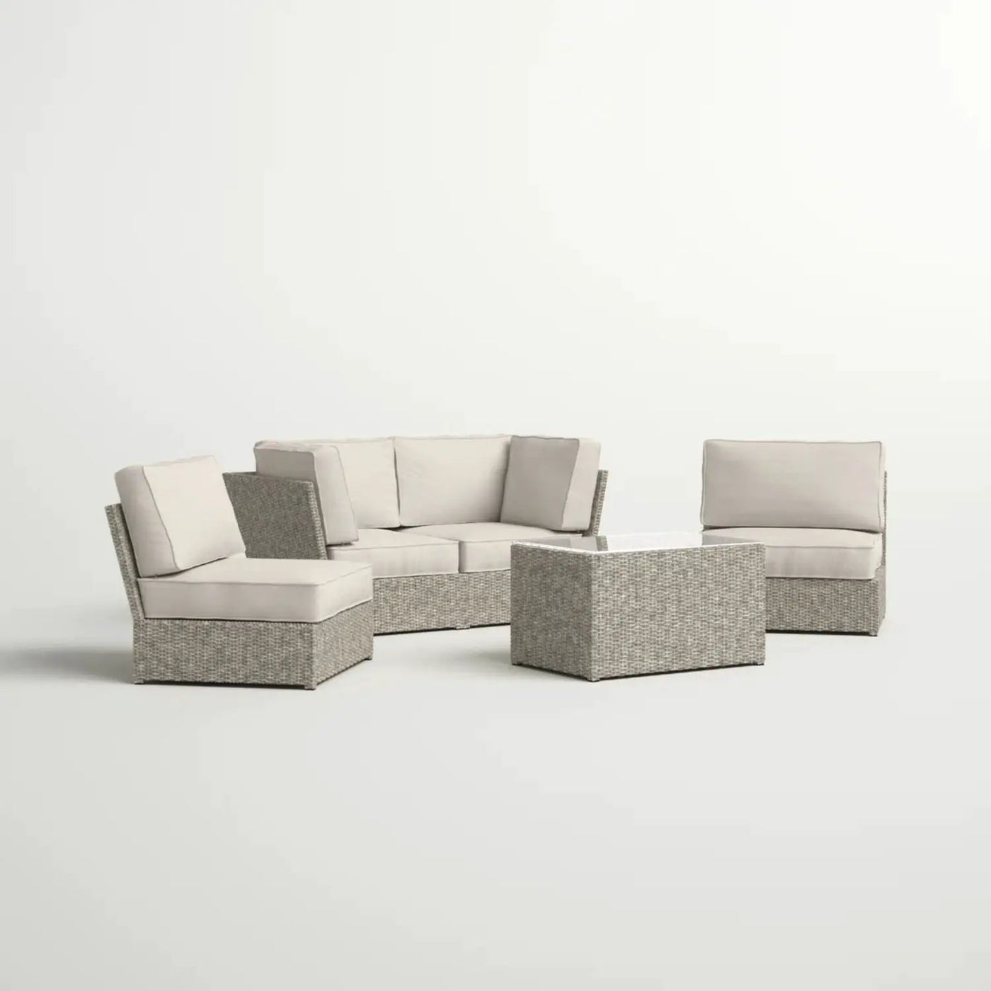 Stylish Modular Wicker Patio Seating Group by Unique Piece Furniture