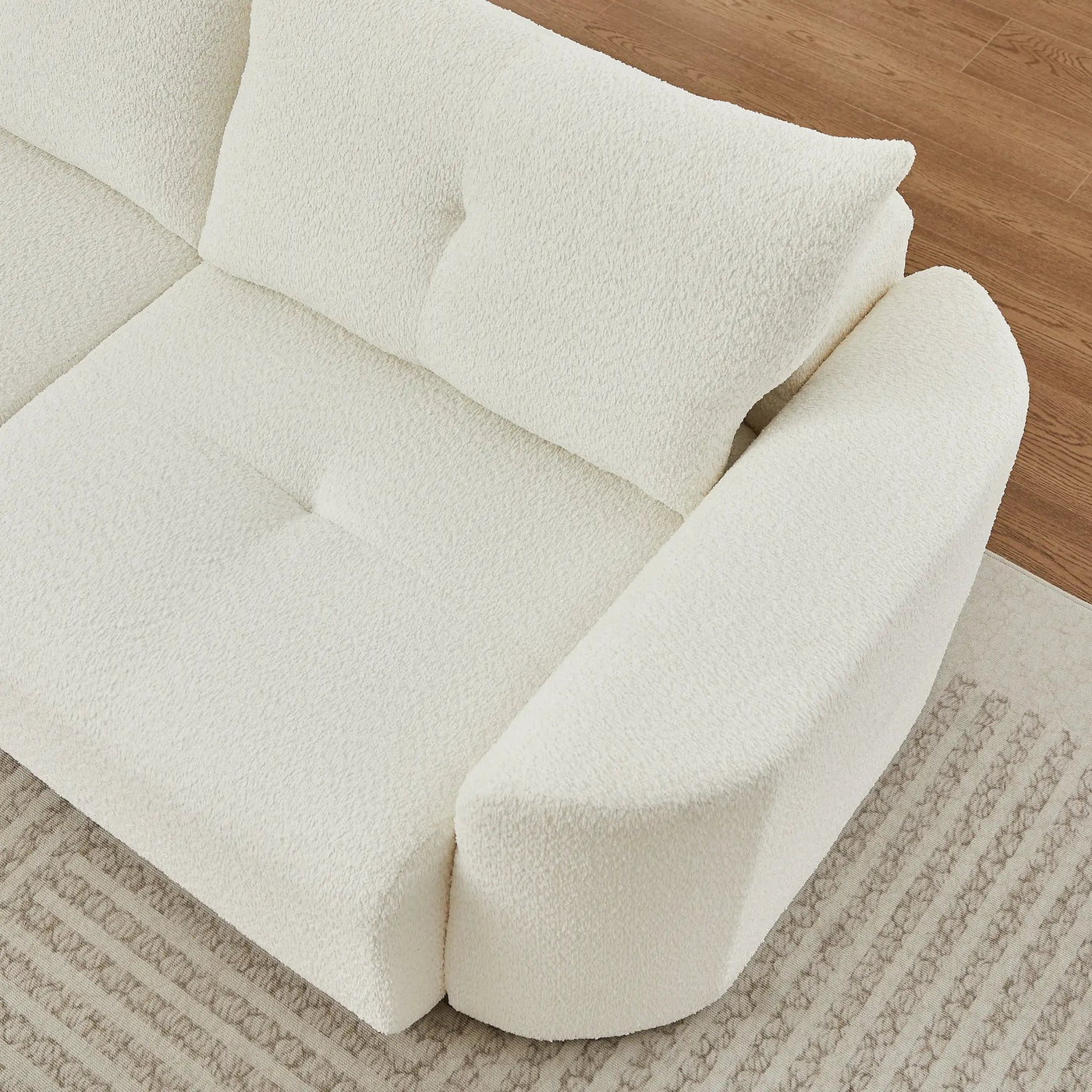 Chenille Sofa for Living Room - 109" Large Modern 3-Seater by HouseOfZazla