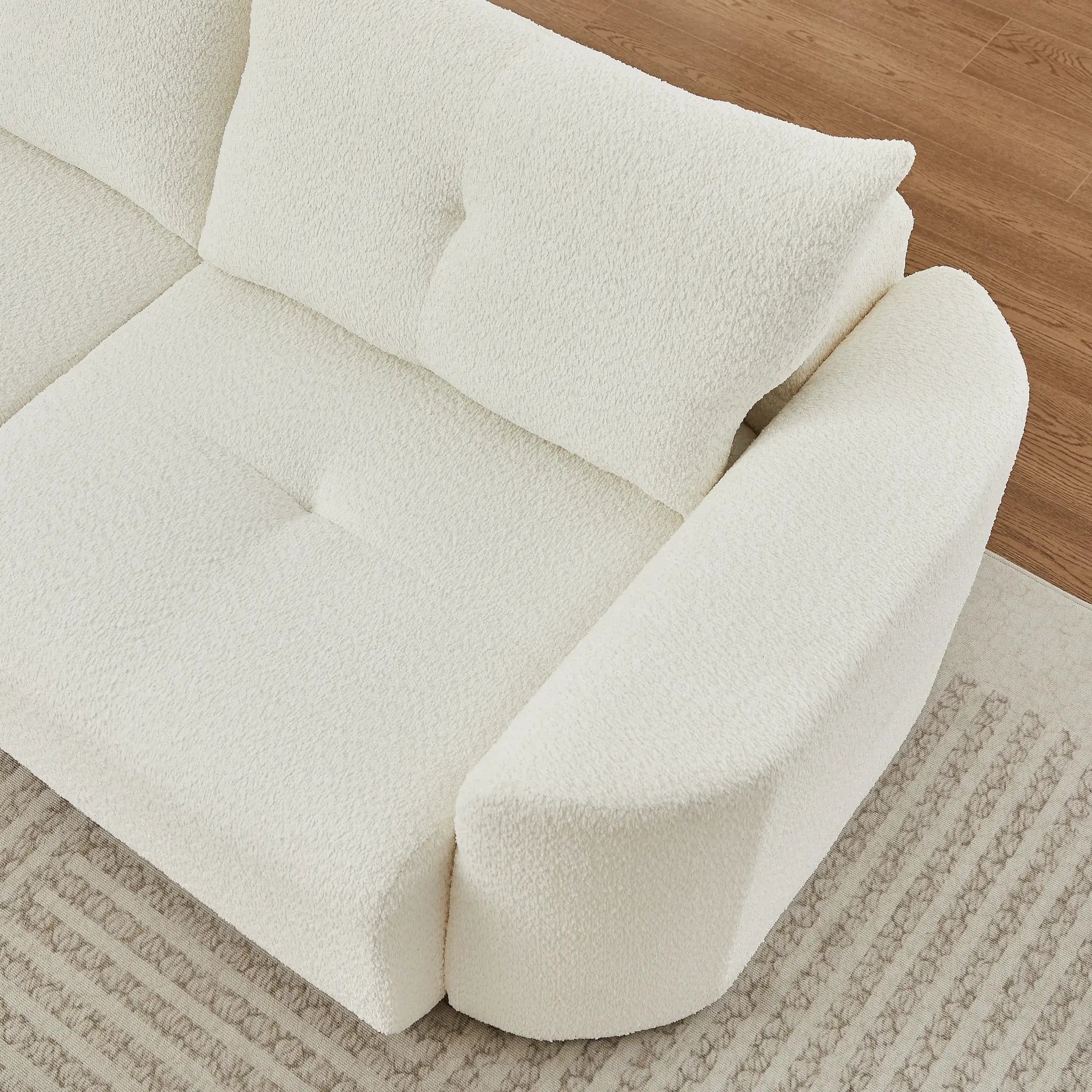 Chenille Sofa for Living Room - 109" Large Modern 3-Seater by HouseOfZazla