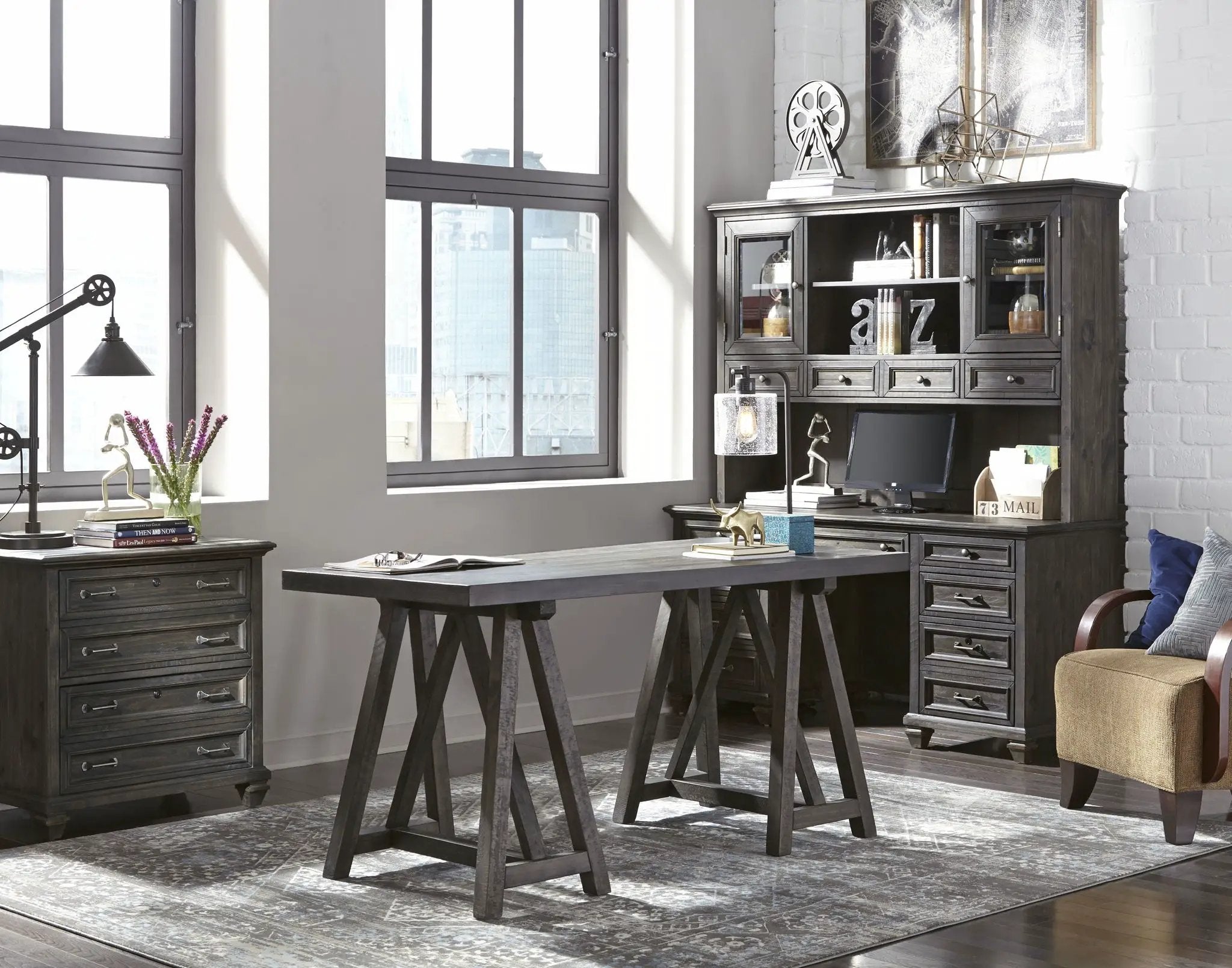 Sutton Place - Desk - Weathered Charcoal by Unique Piece Furniture