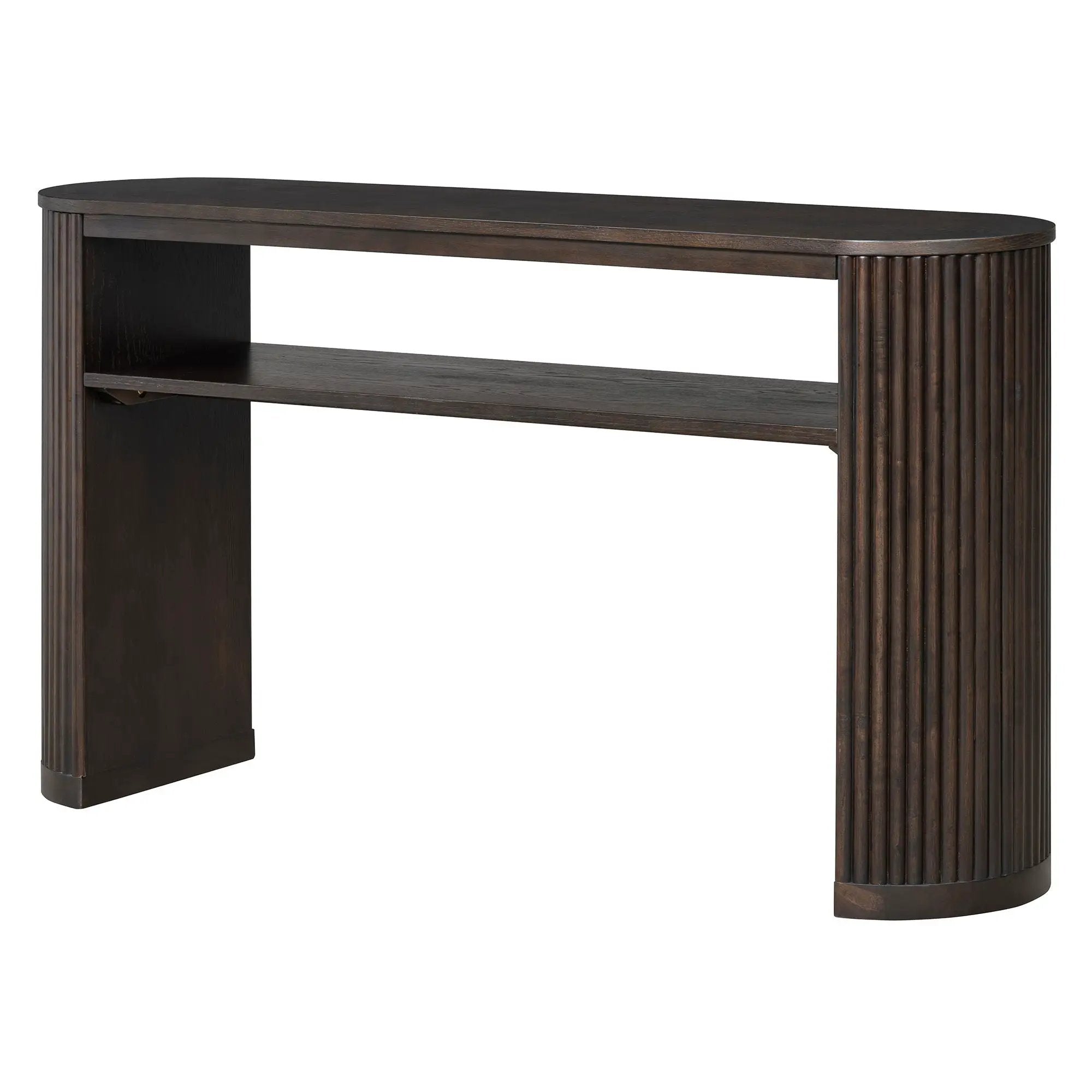 Console Table With Fluted Legs, Open Shelf by Unique Piece Furniture