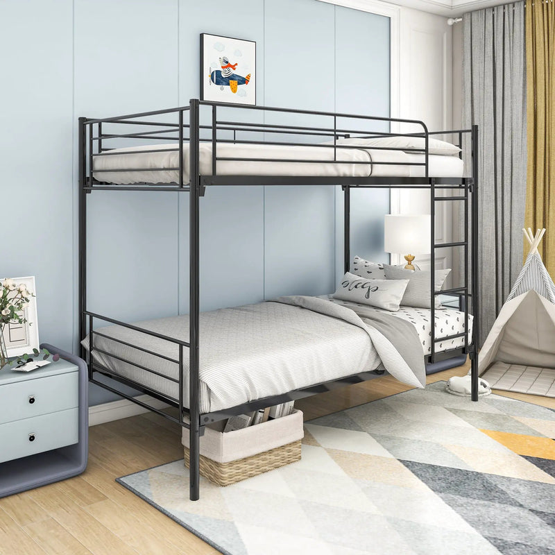 Space Saving Bunk Bed With Metal Frame And Ladder by Unique Piece Furniture