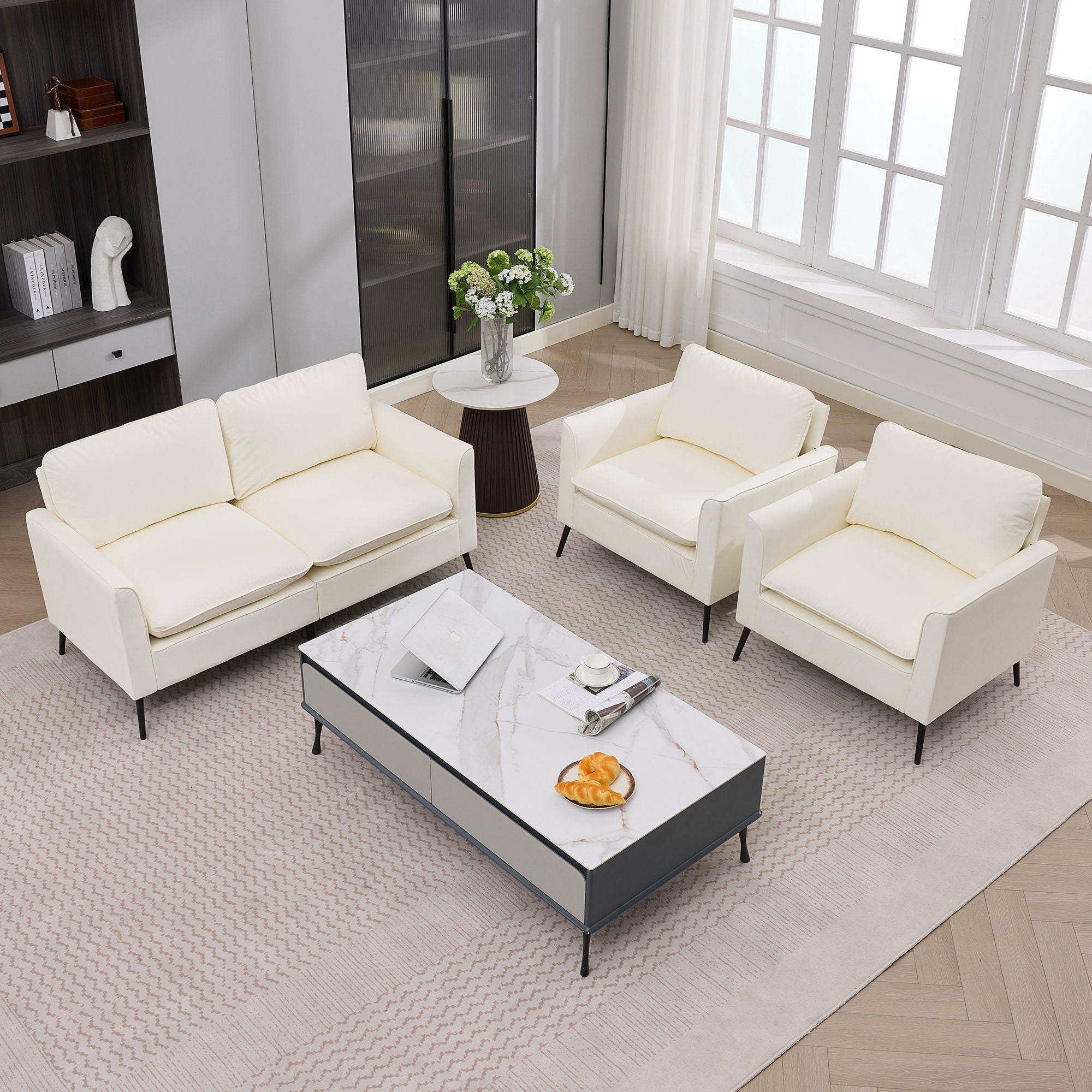 Upholstered Loveseat, For Living Room by HouseOfZazla
