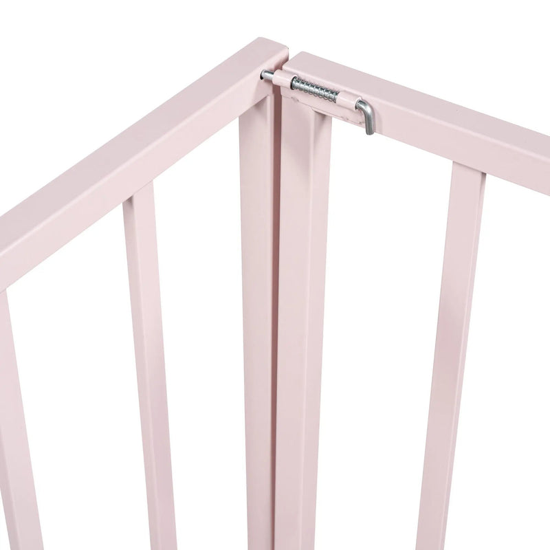 Metal Floor Bed Frame With Fence And Door by HouseOfZazla