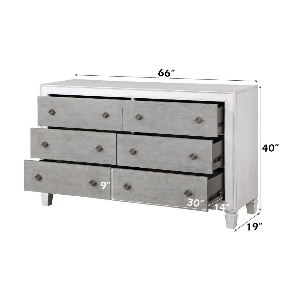 Katia - Dresser - Rustic Gray & Weathered White by Unique Piece Furniture