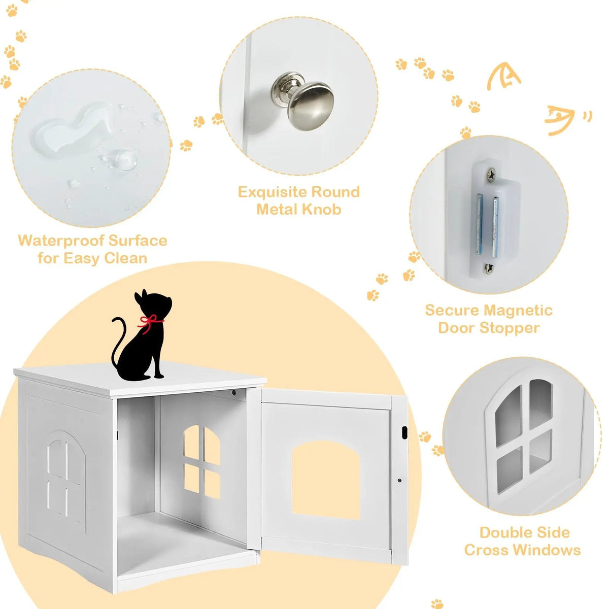 Side Table Nightstand Decorative Cat House, photo 11 of 16
