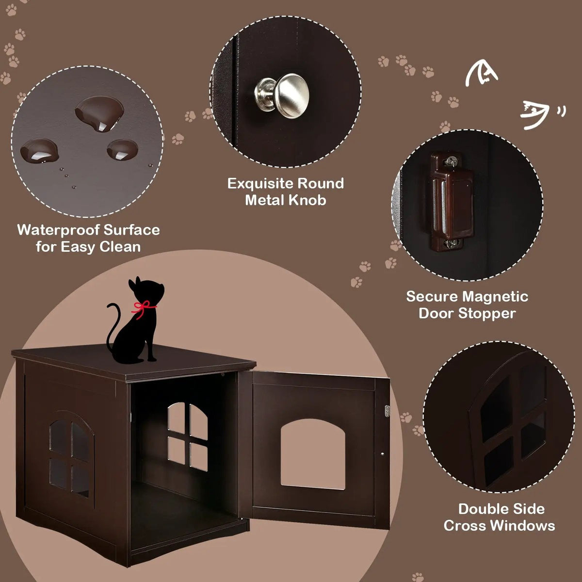 Side Table Nightstand Decorative Cat House, photo 12 of 16