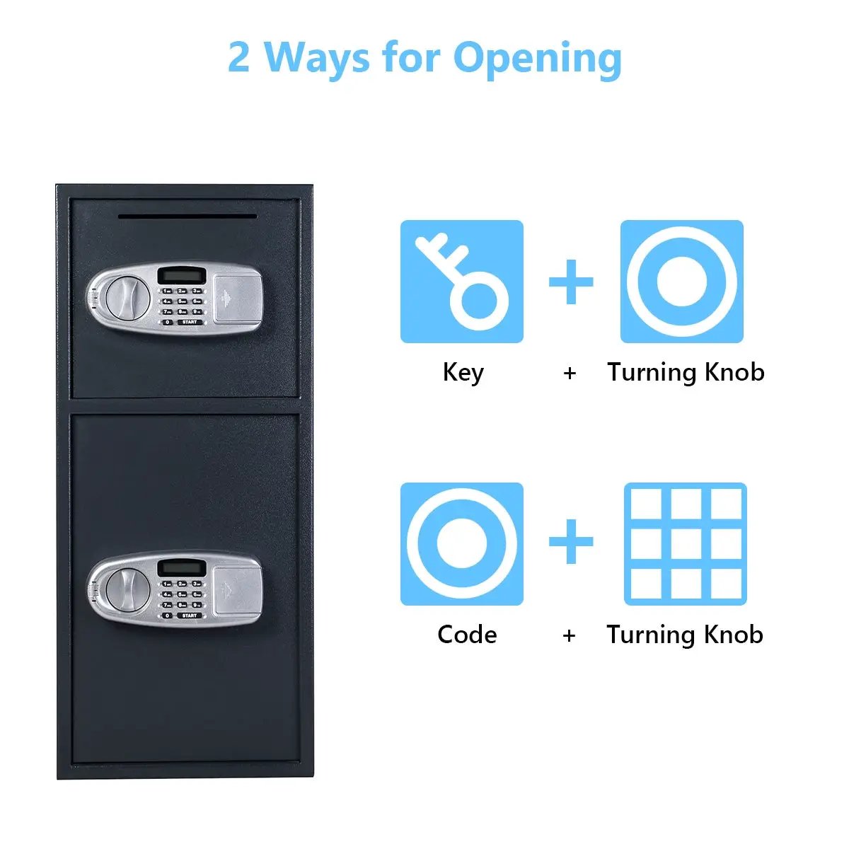 Digital Safe Box with 2 Doors by DirectDeals