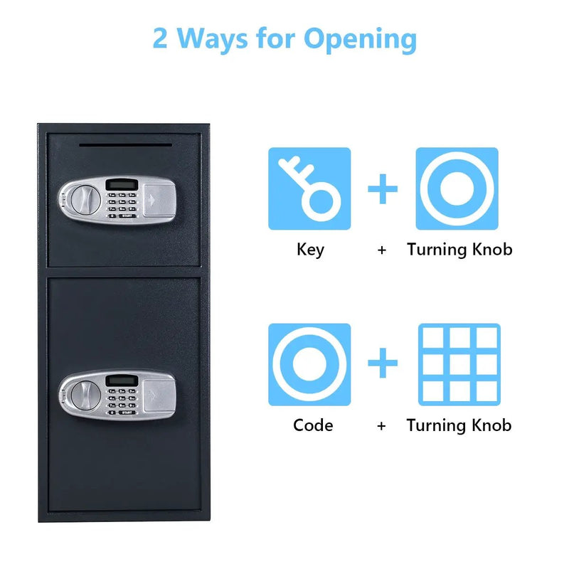 Digital Safe Box with 2 Doors by DirectDeals