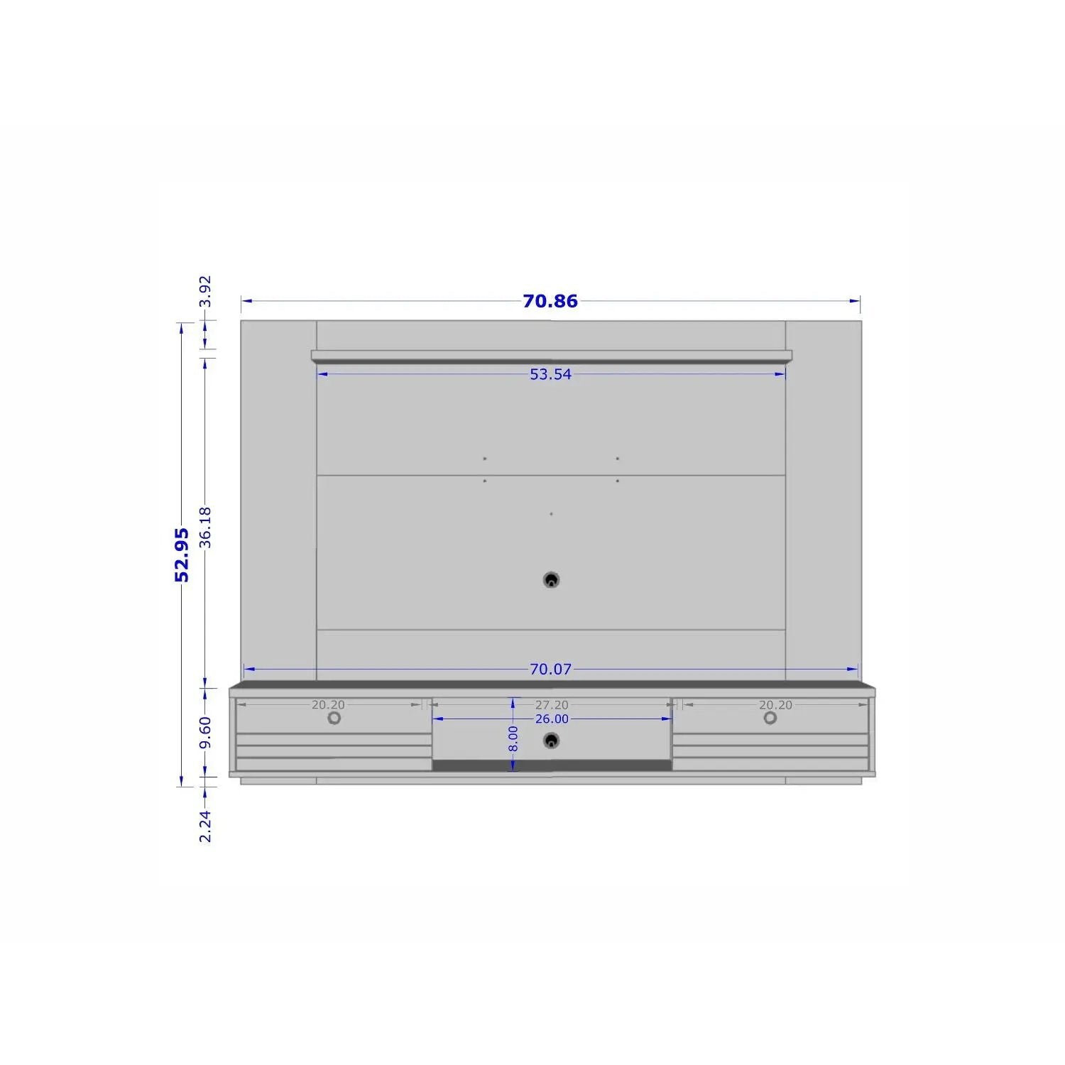 Liberty - Wall Mounted TV Panel For TVs by HouseOfZazla