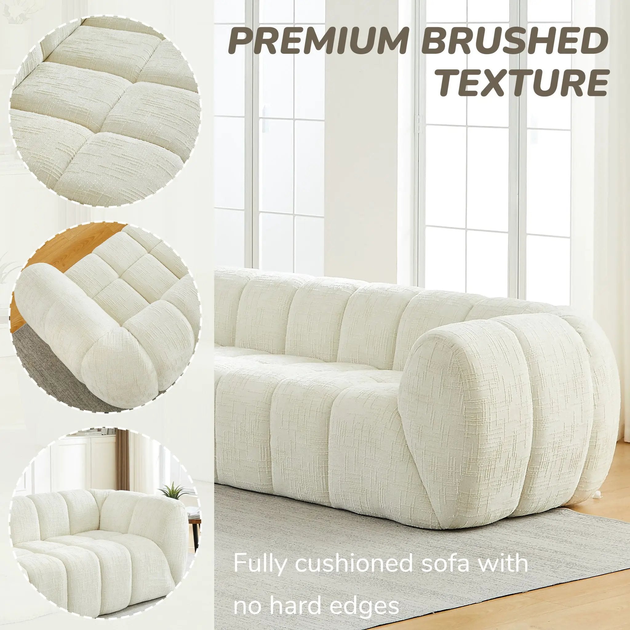Modern Sofa With Piano Key Backrest by HouseOfZazla