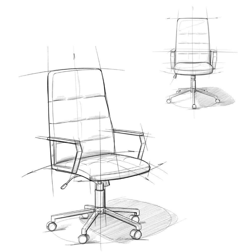 Foley - Swivel Office Chair - Distressed Blue by HouseOfZazla