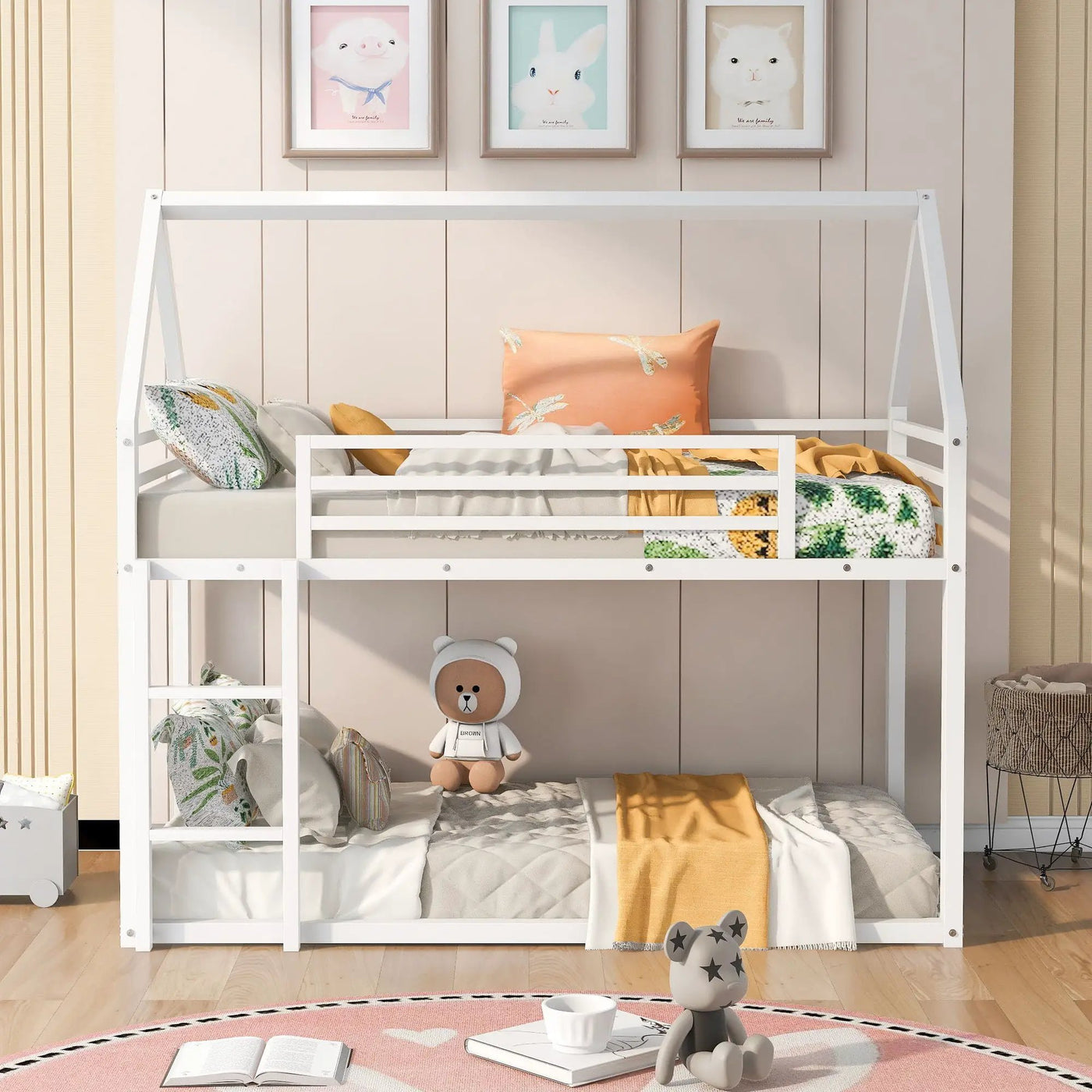 House Bunk Bed With Built In Ladder by HouseOfZazla
