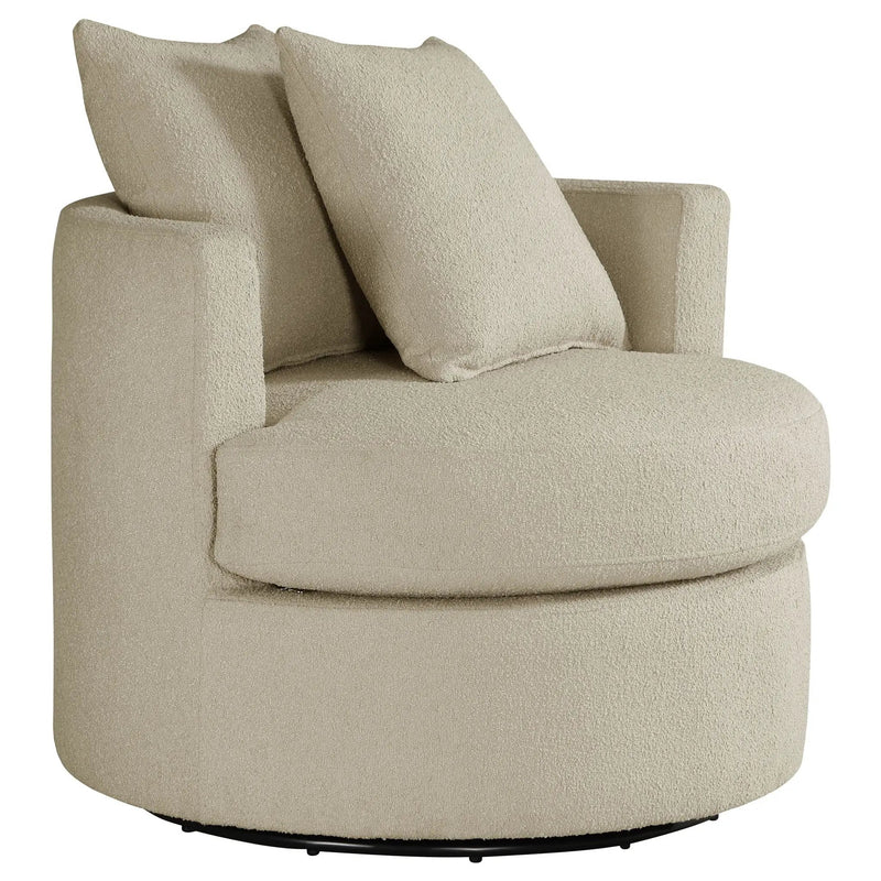 Debbie Upholstered Swivel Accent Chair Camel by Unique Piece Furniture
