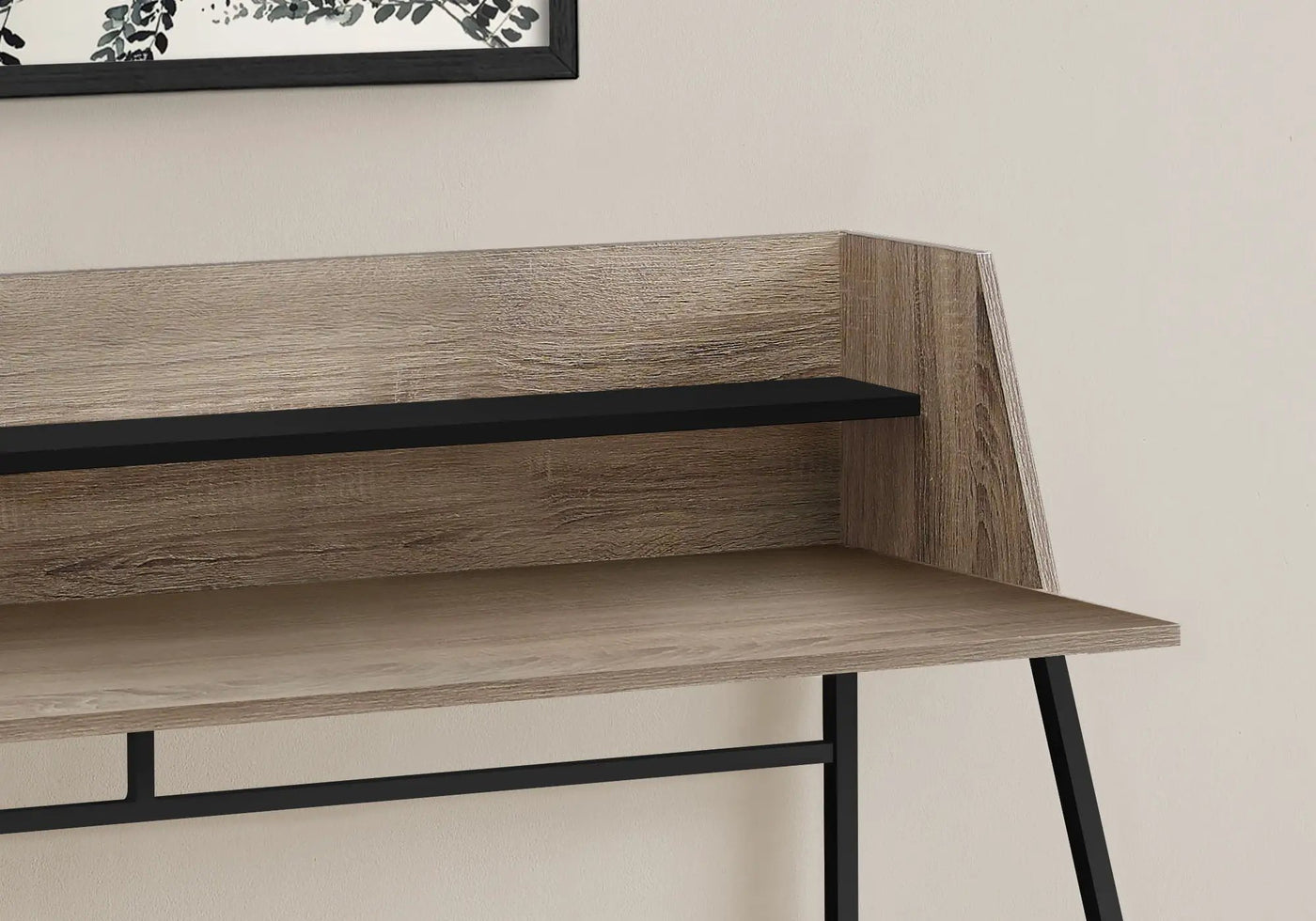 Computer Desk for Home Office Laptop with Storage Shelves, Contemporary & Modern by HouseOfZazla