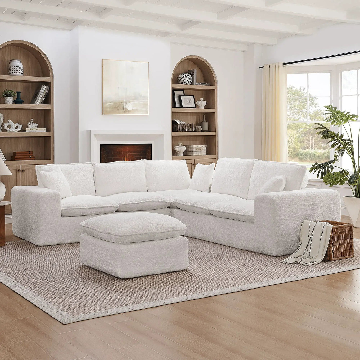 Sectional Sofa With Moveable Ottoman by Unique Piece Furniture