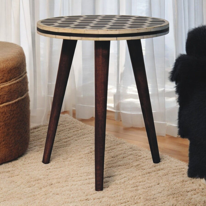 Inlay Bone Tripod Stool - Honey Caramel by HouseOfZazla