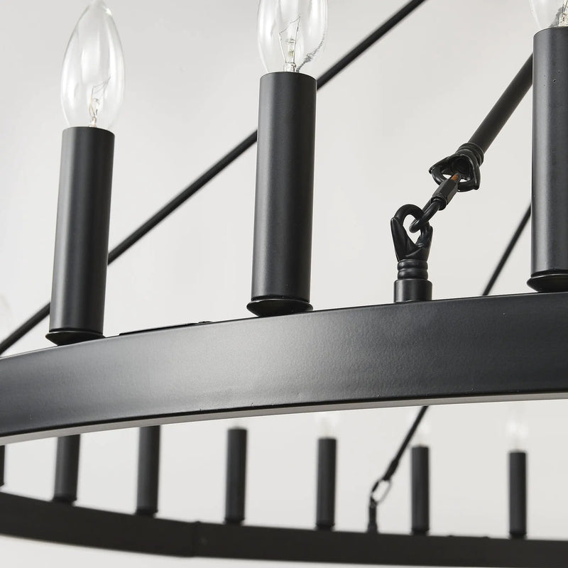 59.1 Inch 36-Light Wagon Wheel Chandelier by HouseOfZazla