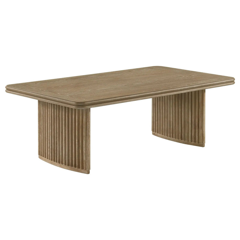 Adina 2-piece Wood Coffee Table Set Distressed Light Brown by Unique Piece Furniture