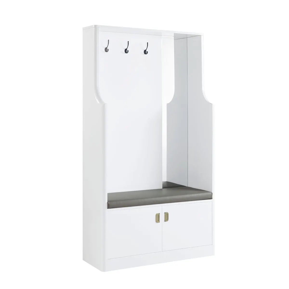 Buck II - High Gloss Hall Tree - White by Unique Piece Furniture
