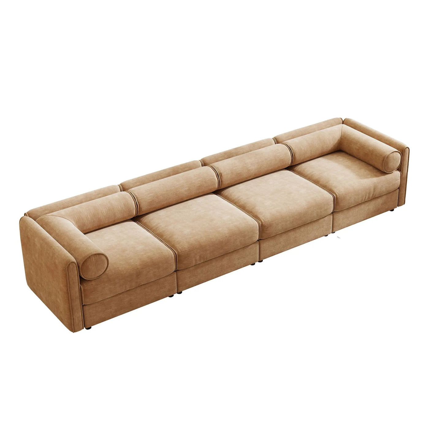 Stylish Sofa With Storage Seat And Cylindrical Backrest by HouseOfZazla