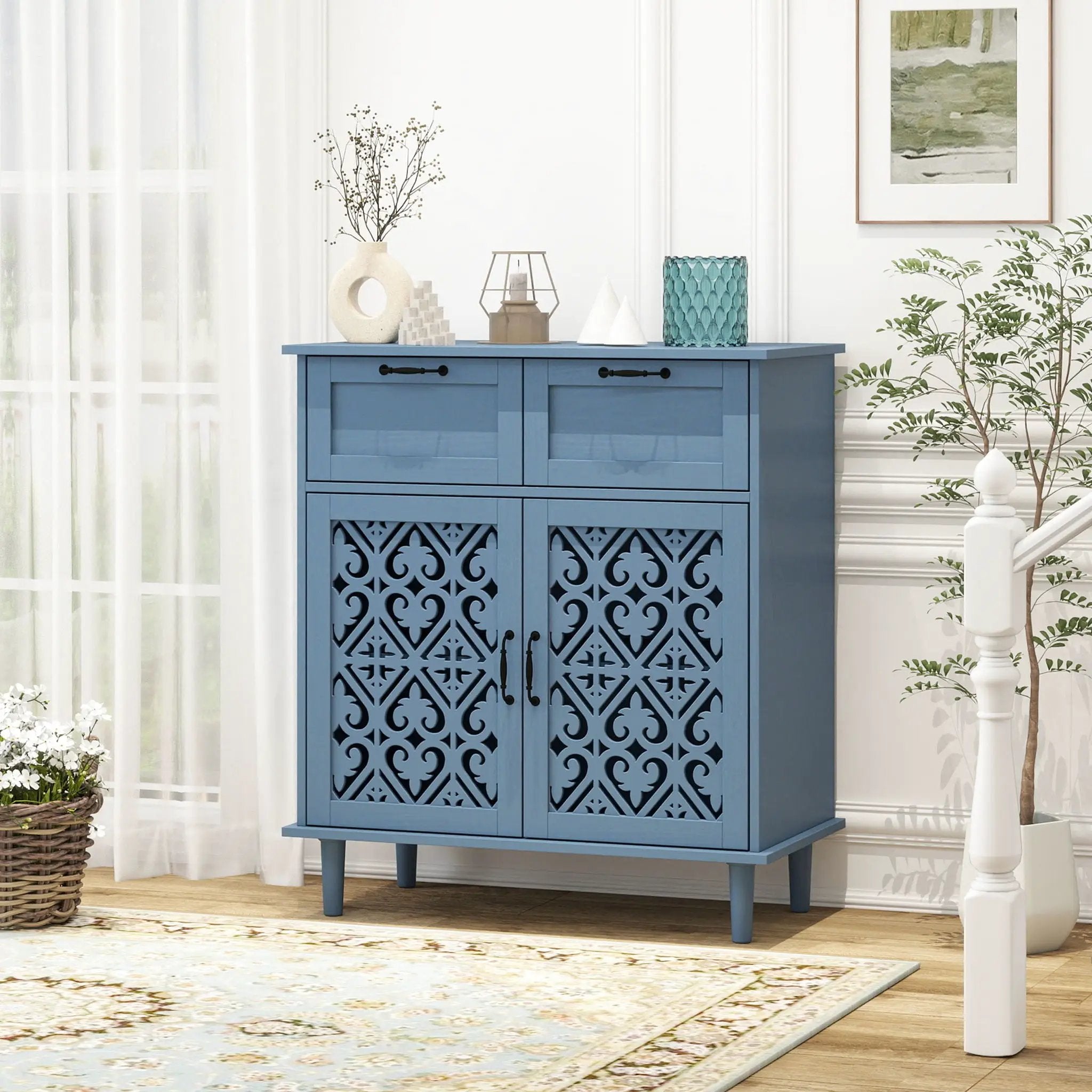 2 Door 2 Drawer Elegant Cabinet by HouseOfZazla