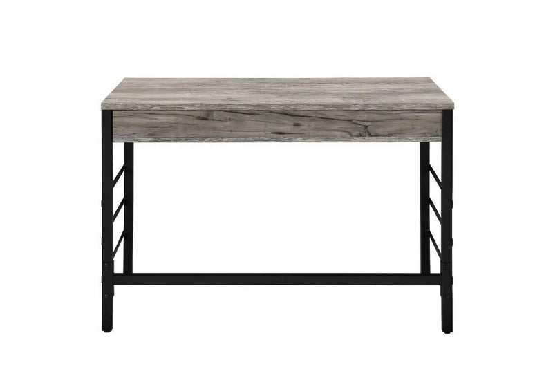 Disho - Writing Desk With USB - Light Weathered Oak & Black by Unique Piece Furniture