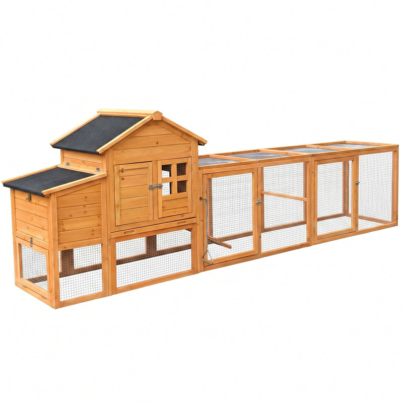Large Chicken Coop with Nest Box and Run by HouseOfZazla