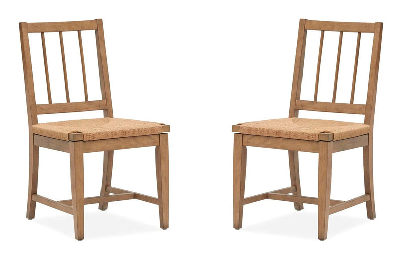 Lindon - Dining Side Chair With Paper Cord Seat (Set of 2) - Light Brown by Unique Piece Furniture