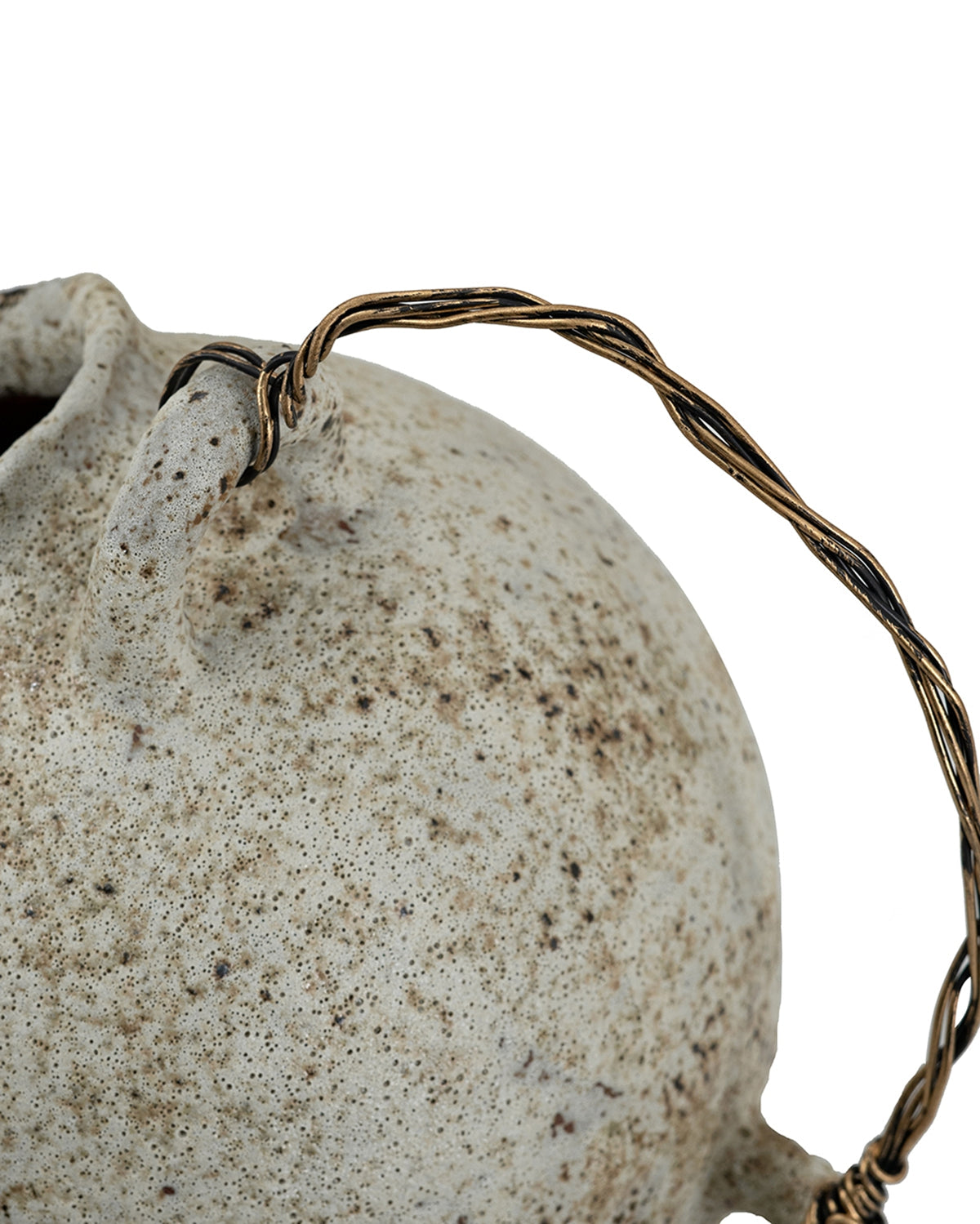 9.8x8.3x10.3" Hand-Pulled Decorative Ceramic Jug with Worn Finish by HouseOfZazla