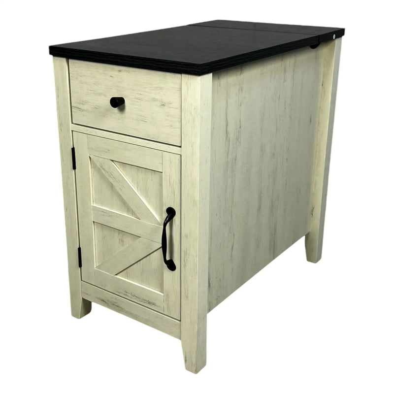 Farmhouse End Table with Charging Station by HouseOfZazla