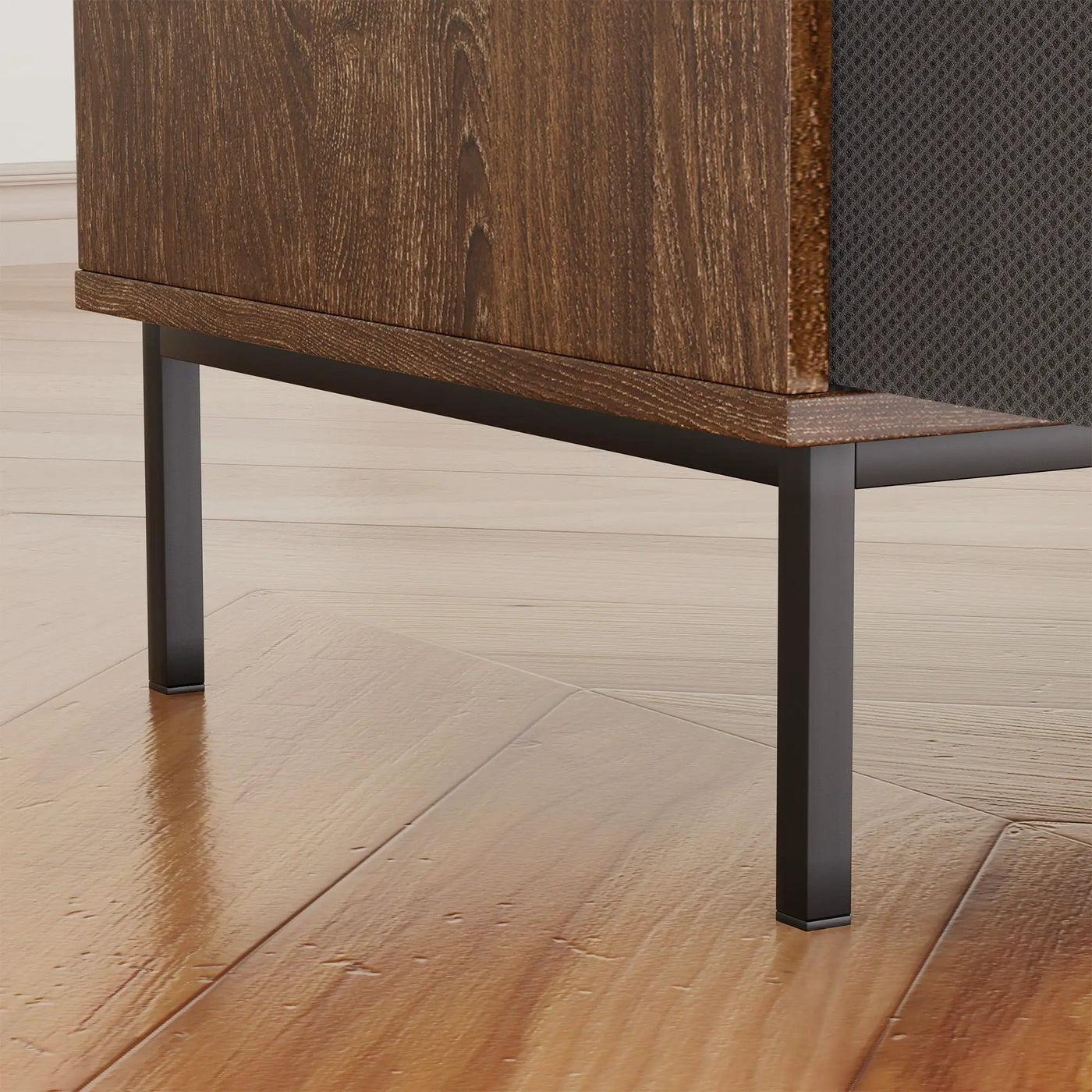Eco-Friendly Vinyl Record Player Stand With Flip-Top Storage, Media Console With Dual Outlets And Dustproof Drawers by HouseOfZazla