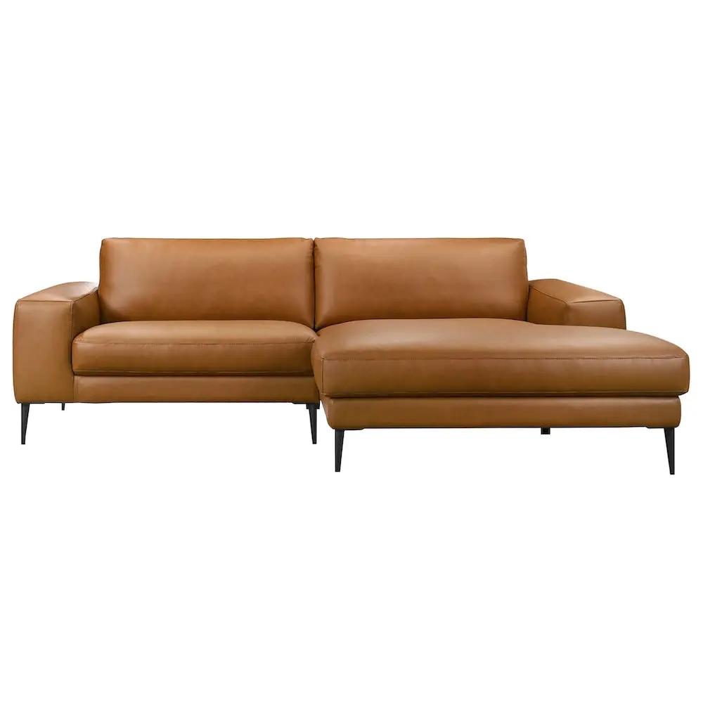 Easley Mid Century Modern Vegan Leather Wide-Arm Sofa by HouseOfZazla