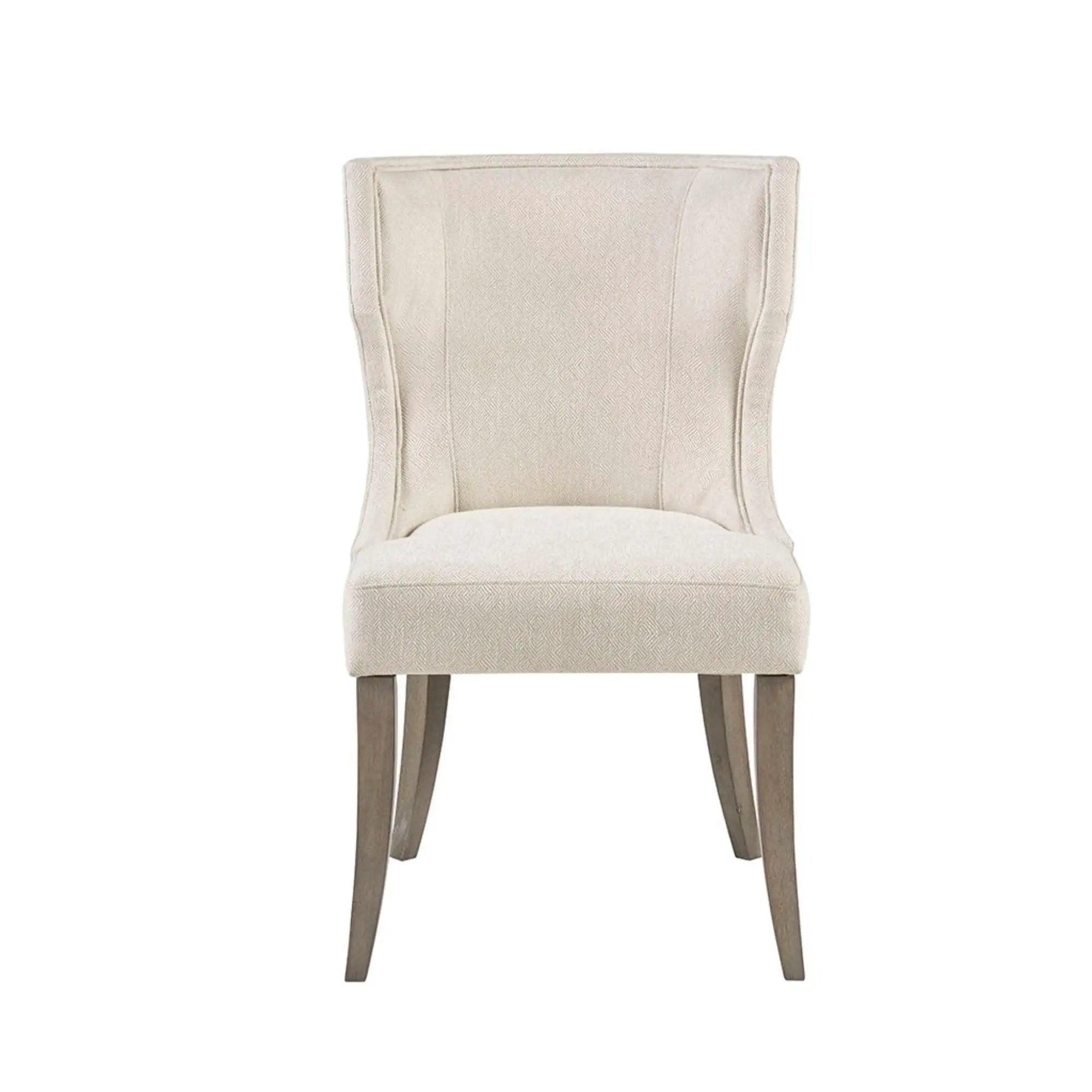 Elegant Design Dining Chair Polyester - Cream by Unique Piece Furniture