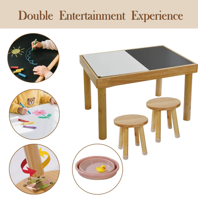 Sensory Table for Toddlers 1-3 with 2 Chairs by HouseOfZazla