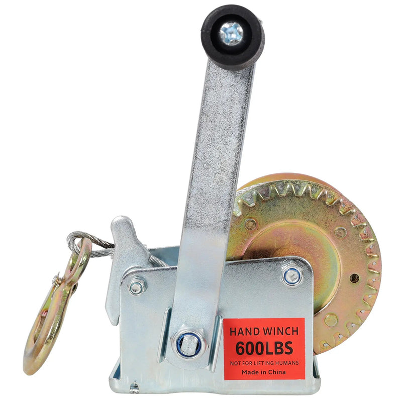 600LBS Hand Winch with 26FT Steel Cable by HouseOfZazla