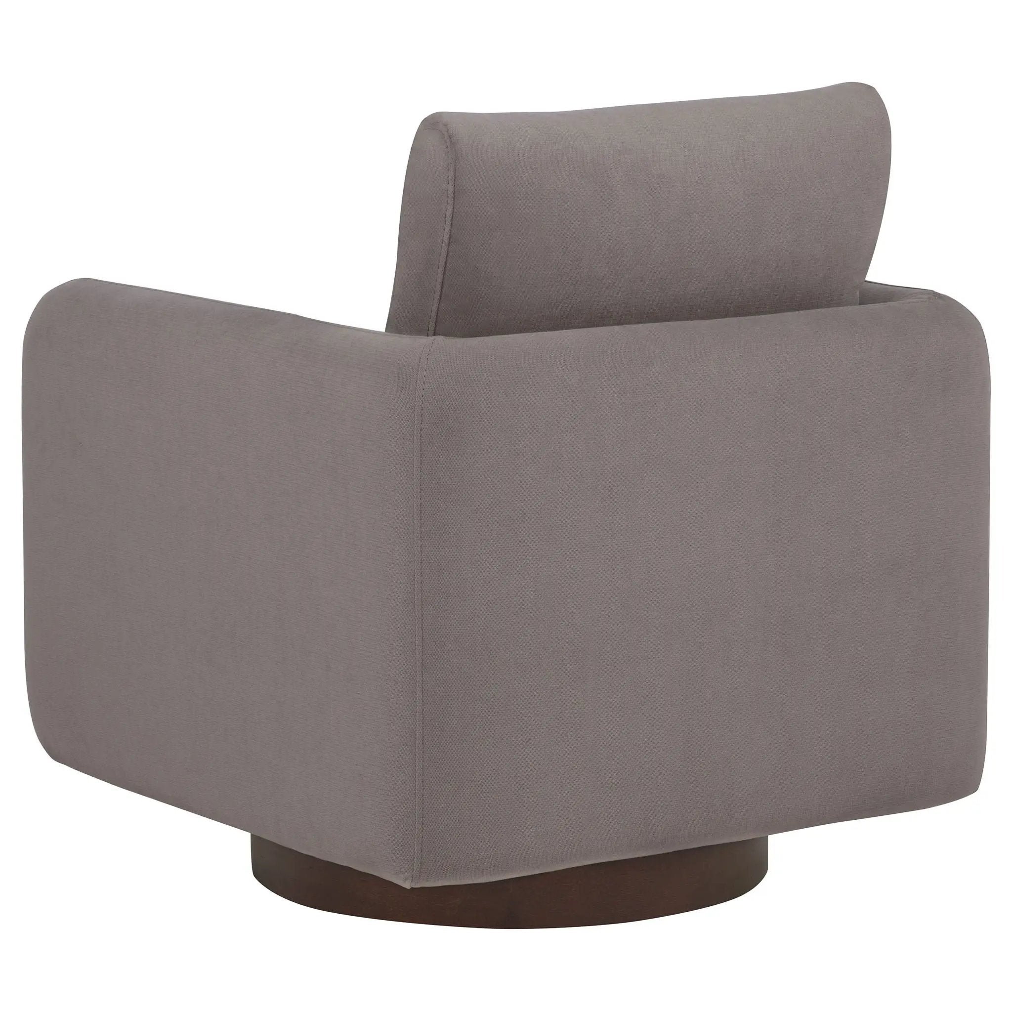 Iris Fabric Upholstered Swivel Accent Chair Stone by Unique Piece Furniture