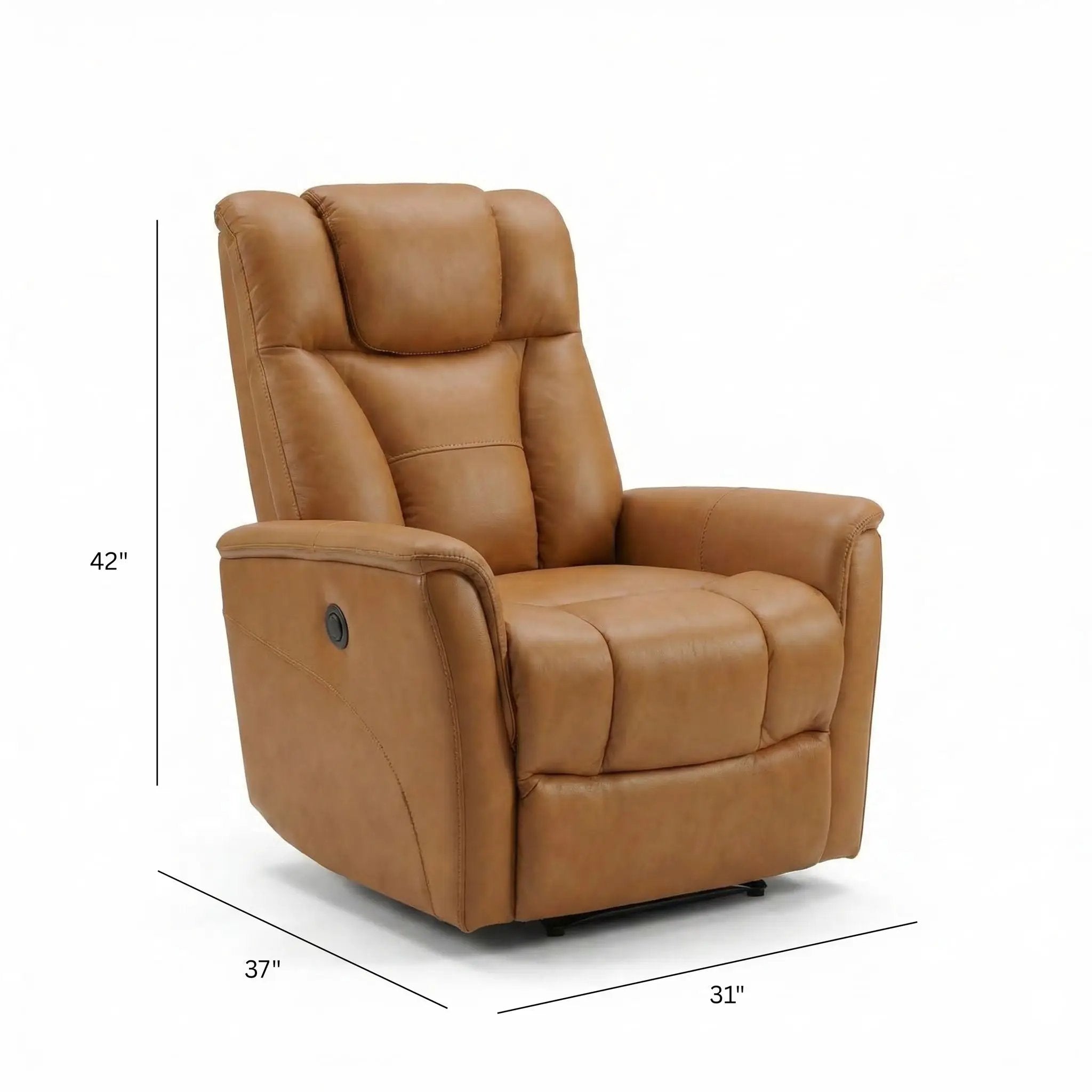 Oslo - Power Recliner With Manual Adjustable Headrest And Power Footrest - Brown by HouseOfZazla