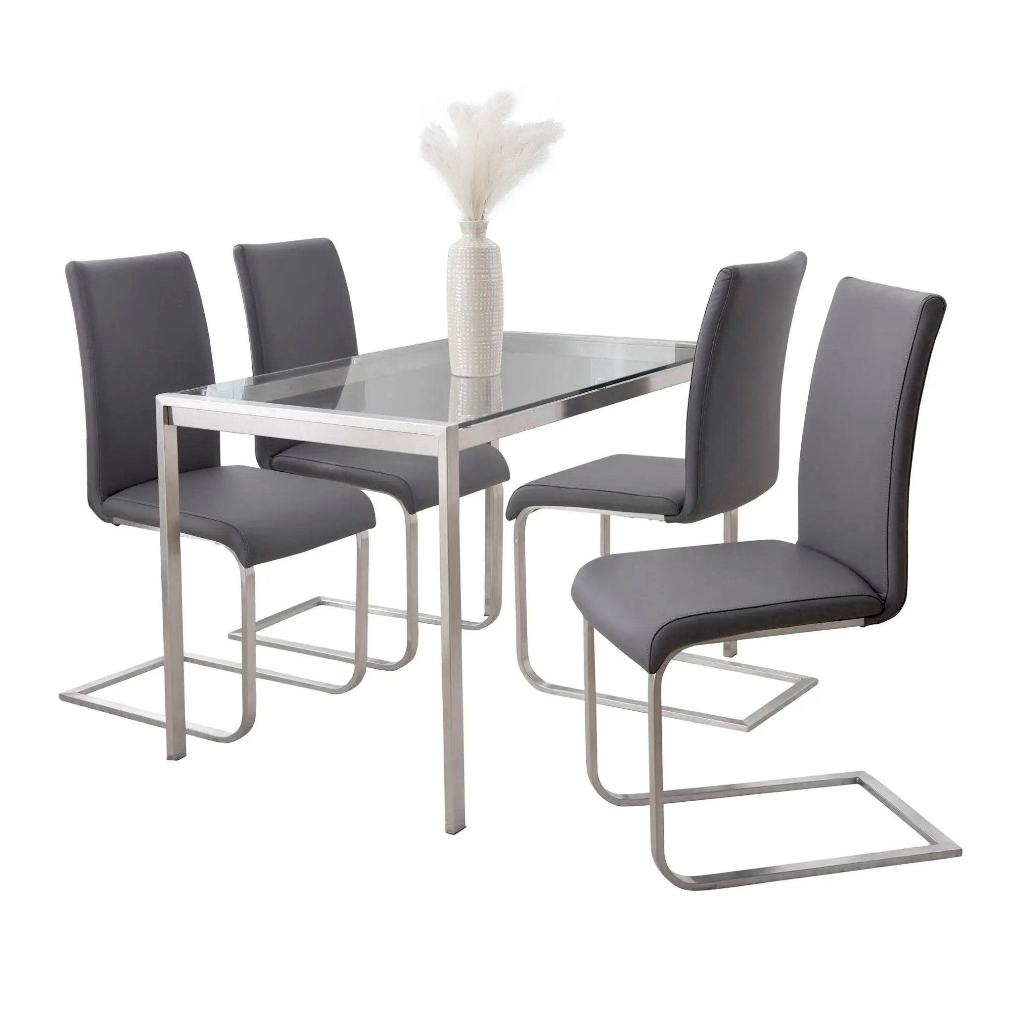 Fuji Foster - Contemporary Dining Set l, Glass 5 Piece by HouseOfZazla