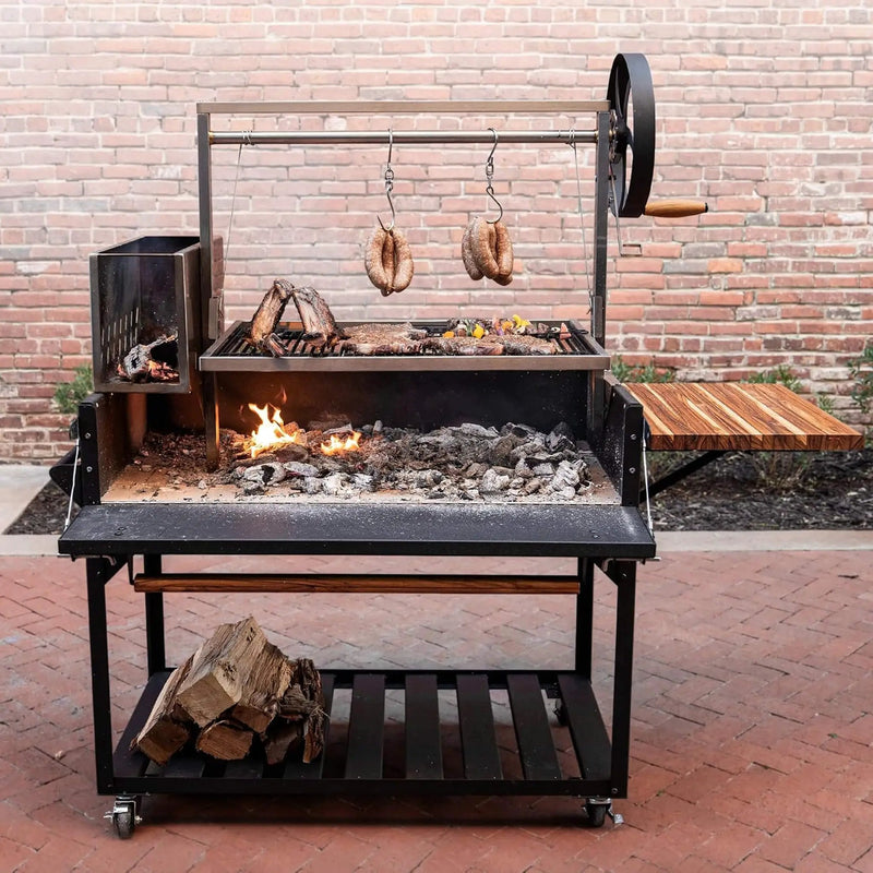 [05X02FT] Heavy-Duty Argentine Santa Maria Wood Fire And Charcoal BBQ Grill With Brasero (SAK52731) by SAKSBY WHOLESALE