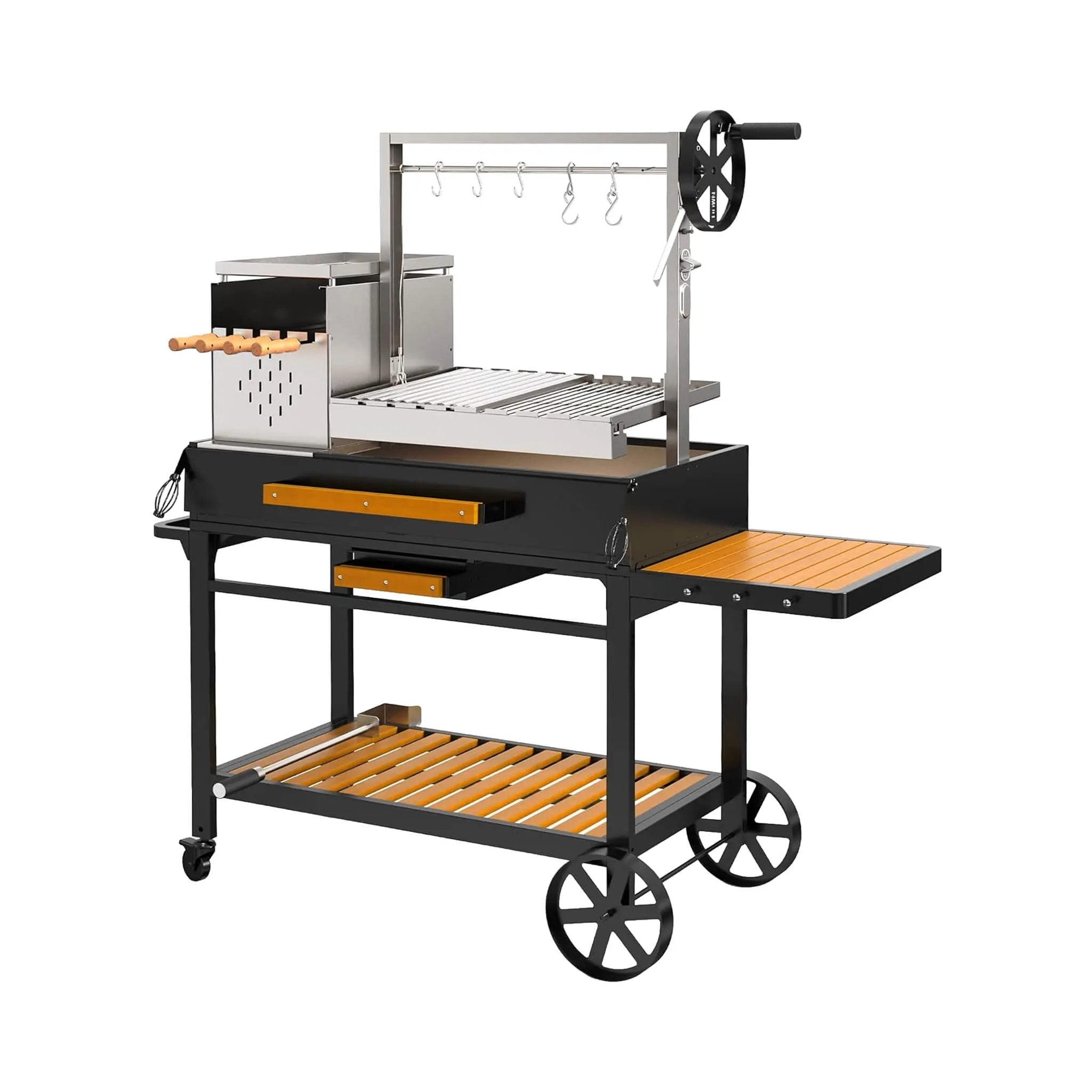 [05X03FT] Heavy-Duty Argentine Santa Maria All-In-One BBQ Grill With Brasero (SAK31862) by SAKSBY WHOLESALE