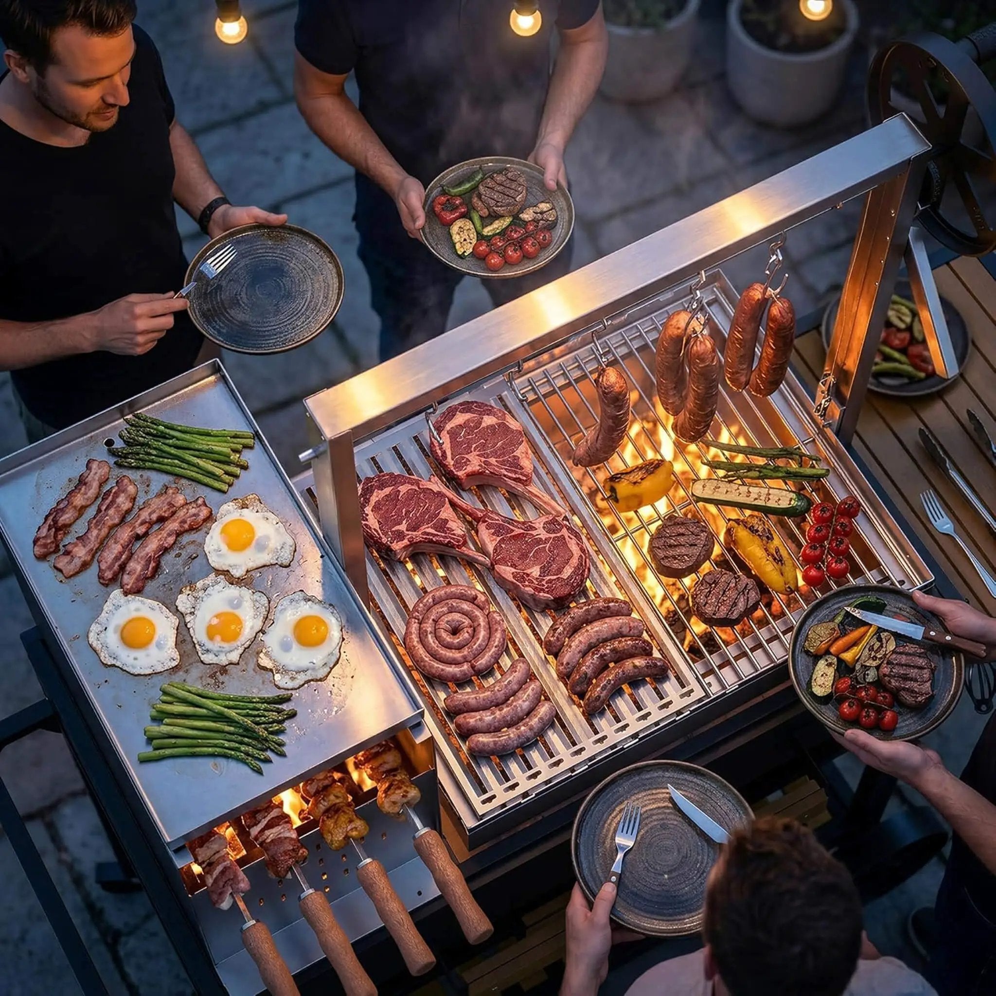 [05X03FT] Heavy-Duty Argentine Santa Maria All-In-One BBQ Grill With Brasero (SAK31862) by SAKSBY WHOLESALE