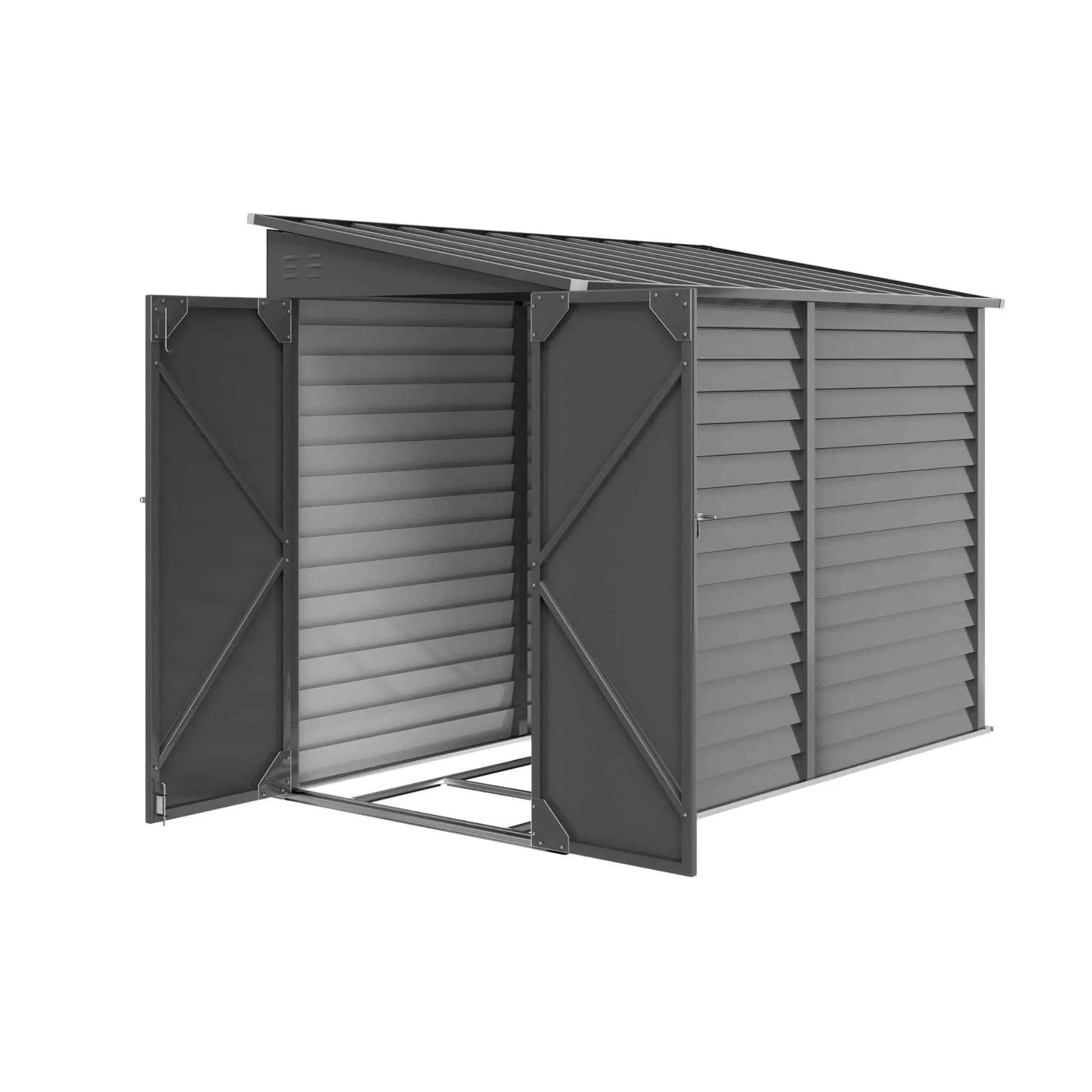 [05X09FT] Alora Heavy-Duty Outdoor Galvanized Steel Storage Shed With Lockable Doors (SAK80637) by SAKSBY WHOLESALE