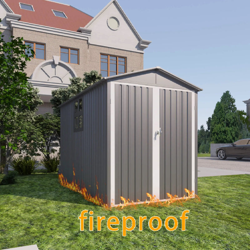 [05X10FT] Alora Large Weatherproof Outdoor Motocycle And Tools Storage Shed (SAK91642) by SAKSBY WHOLESALE