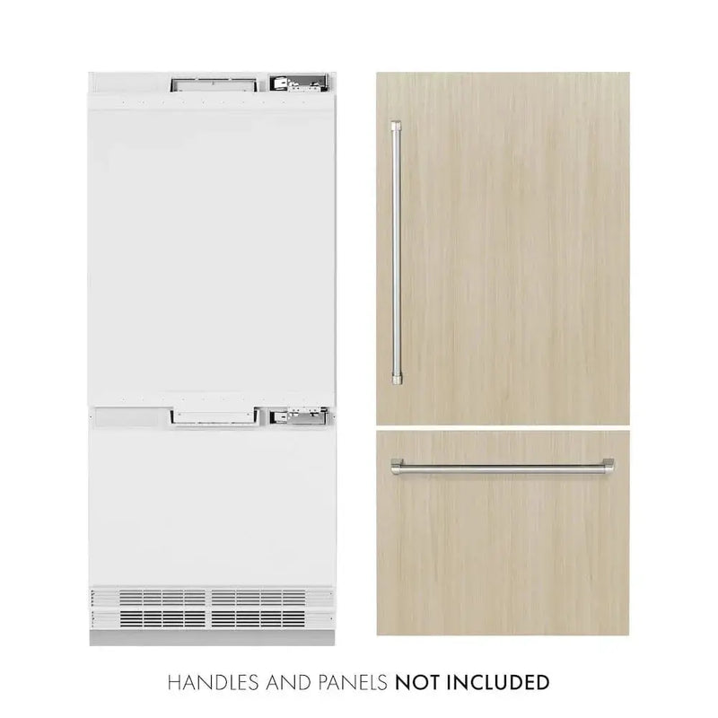 ZLINE 36" Panel Ready Built-In Bottom Freezer Refrigerator,Water Dispenser, Ice Maker, RBIT-36 by Farmhouse Kitchen and Bath