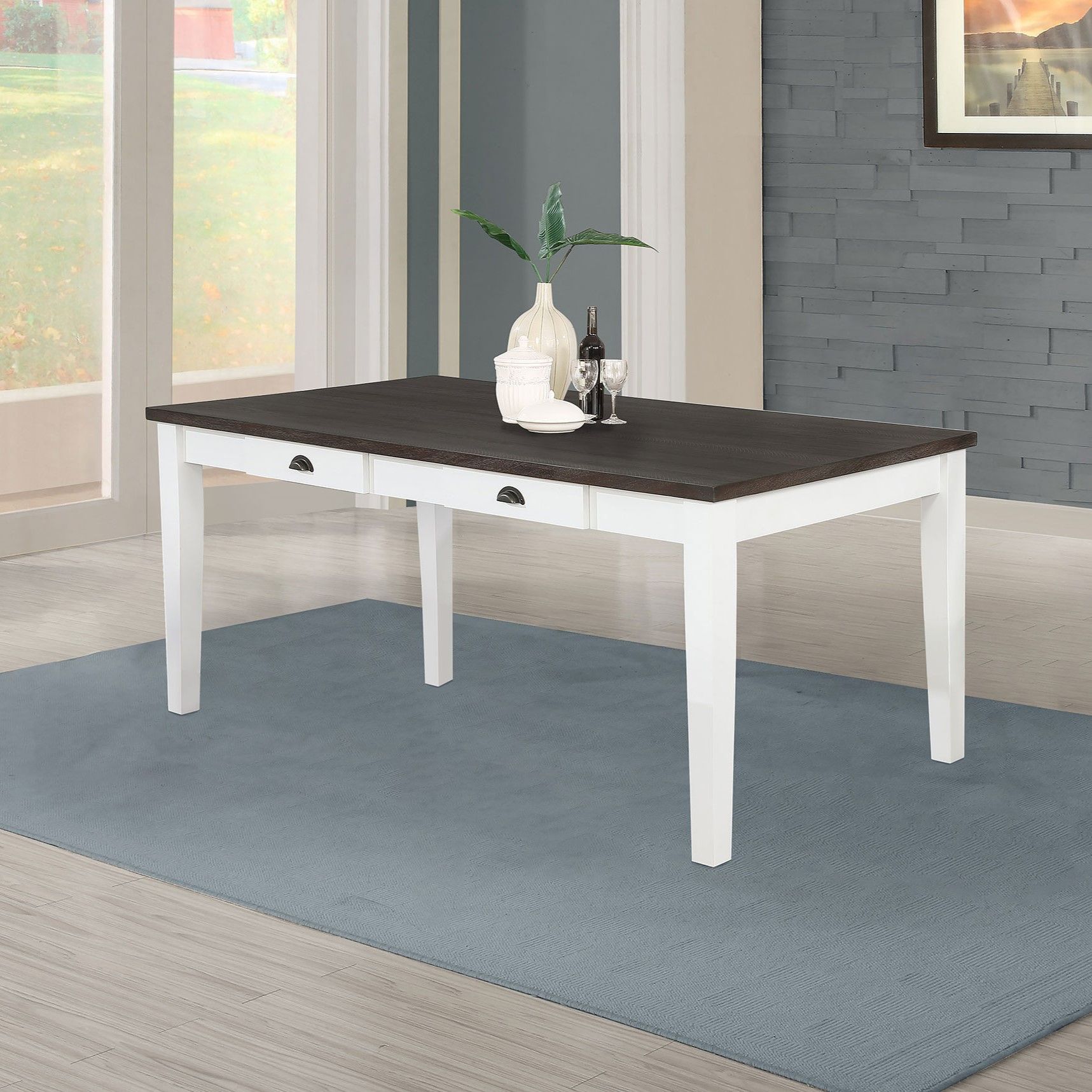 Preston - 2 Drawer Table - Antique White by HouseOfZazla
