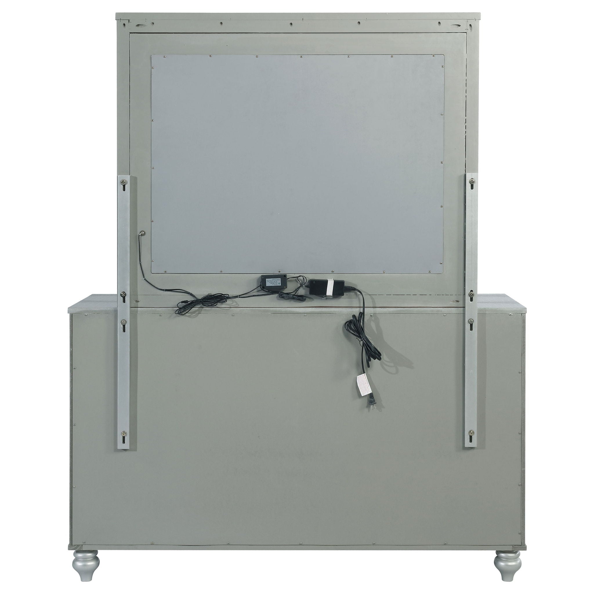 Arabesque - 6 Drawer Dresser With Mirror - Silver