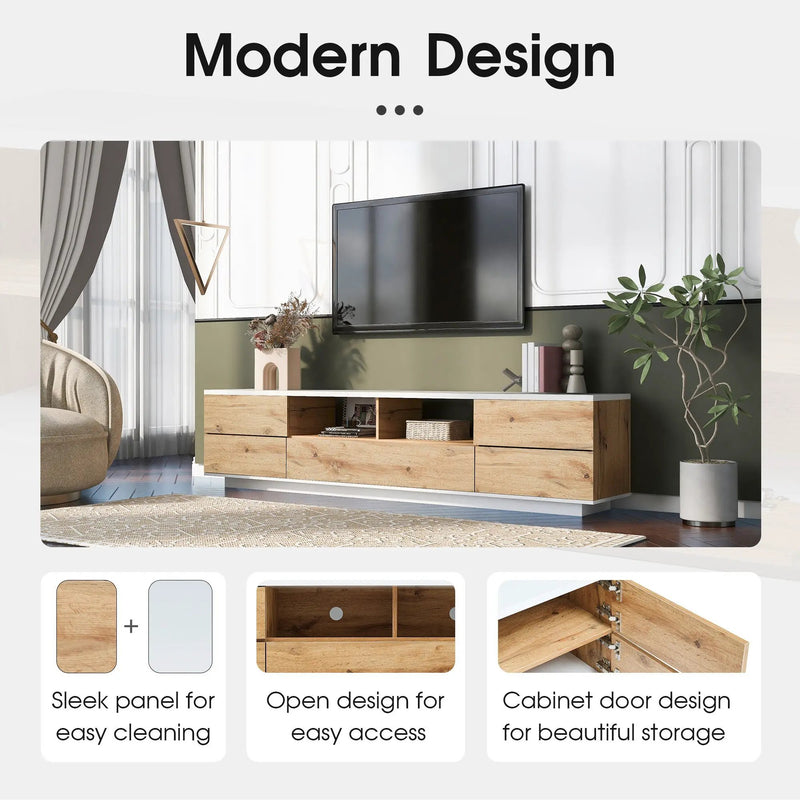 Modern TV stand with Multi-Functional Storage by BLAKHOM